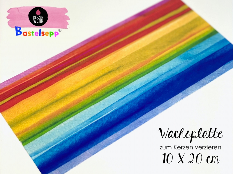 Wachsplatte Regenbogen-Wasserfarben Nr.18